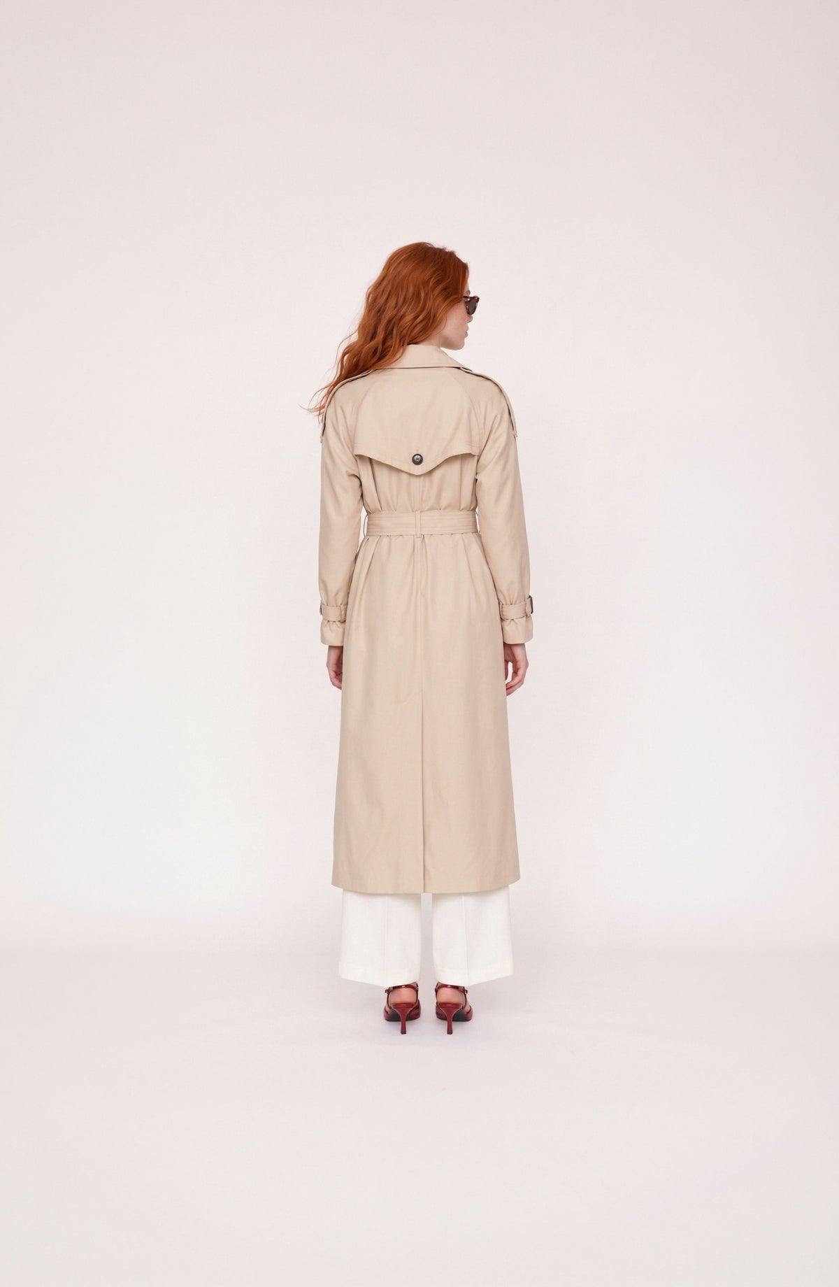 Apoletli Taş Oversize Trençkot