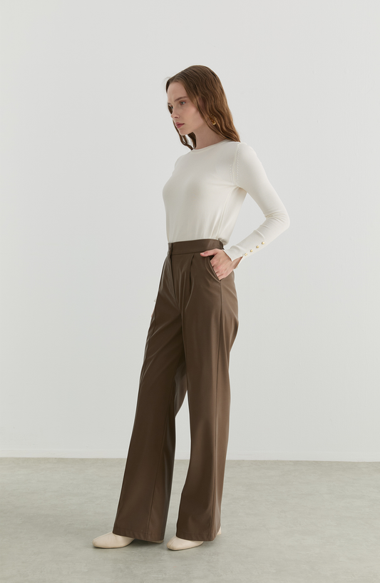 Deri Vizon Palazzo Pantolon