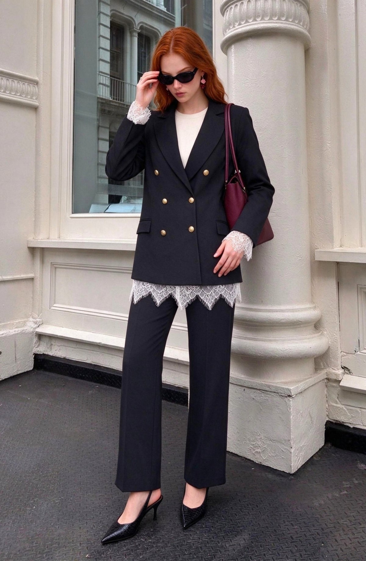 Midi Siyah Blazer Ceket