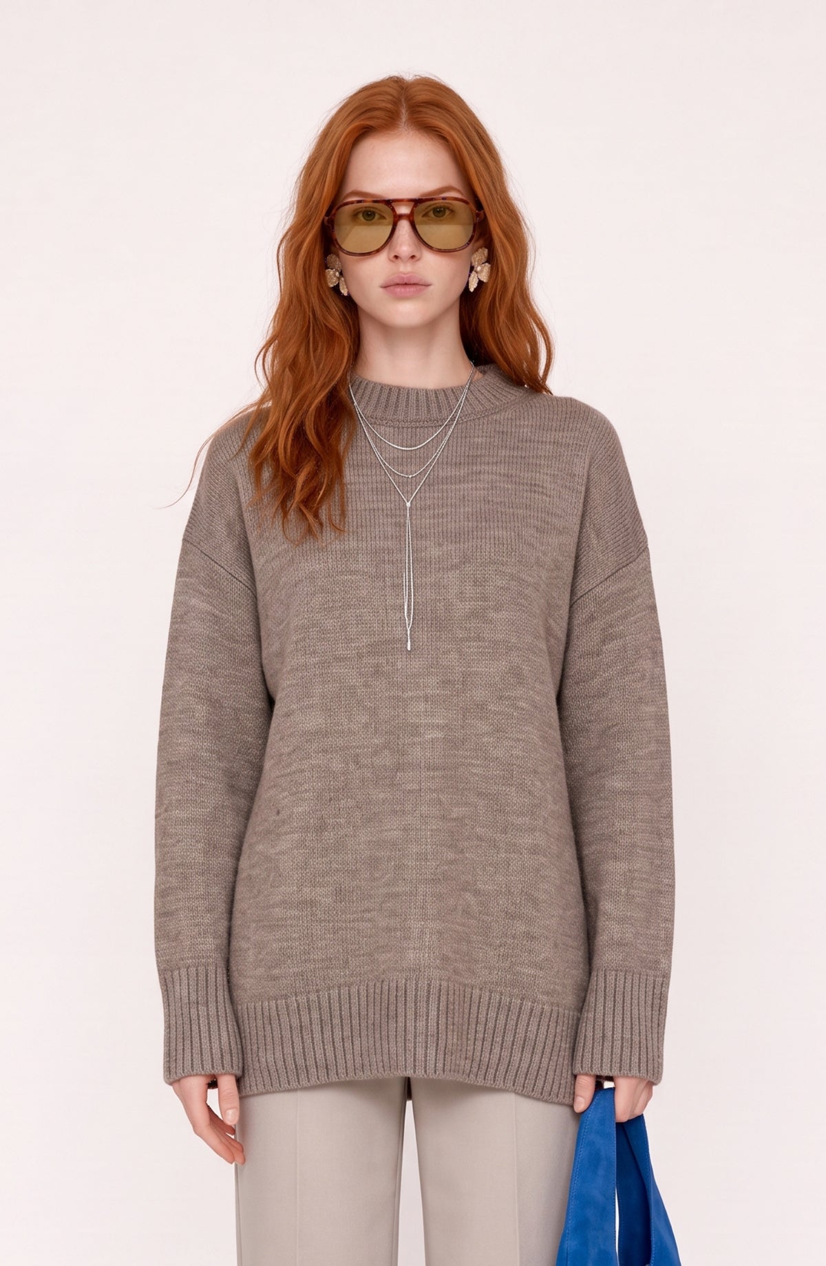 Basic Oversize Triko Vizon Kazak