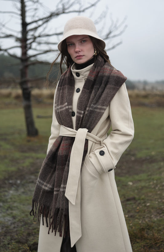 Dik Yaka Taş Kaşmir Kaban