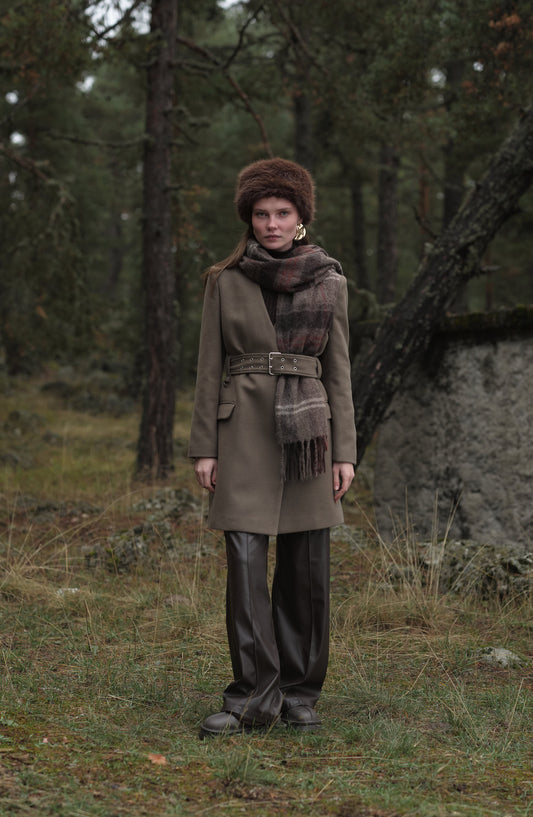 Deri Acı Kahve Palazzo Pantolon