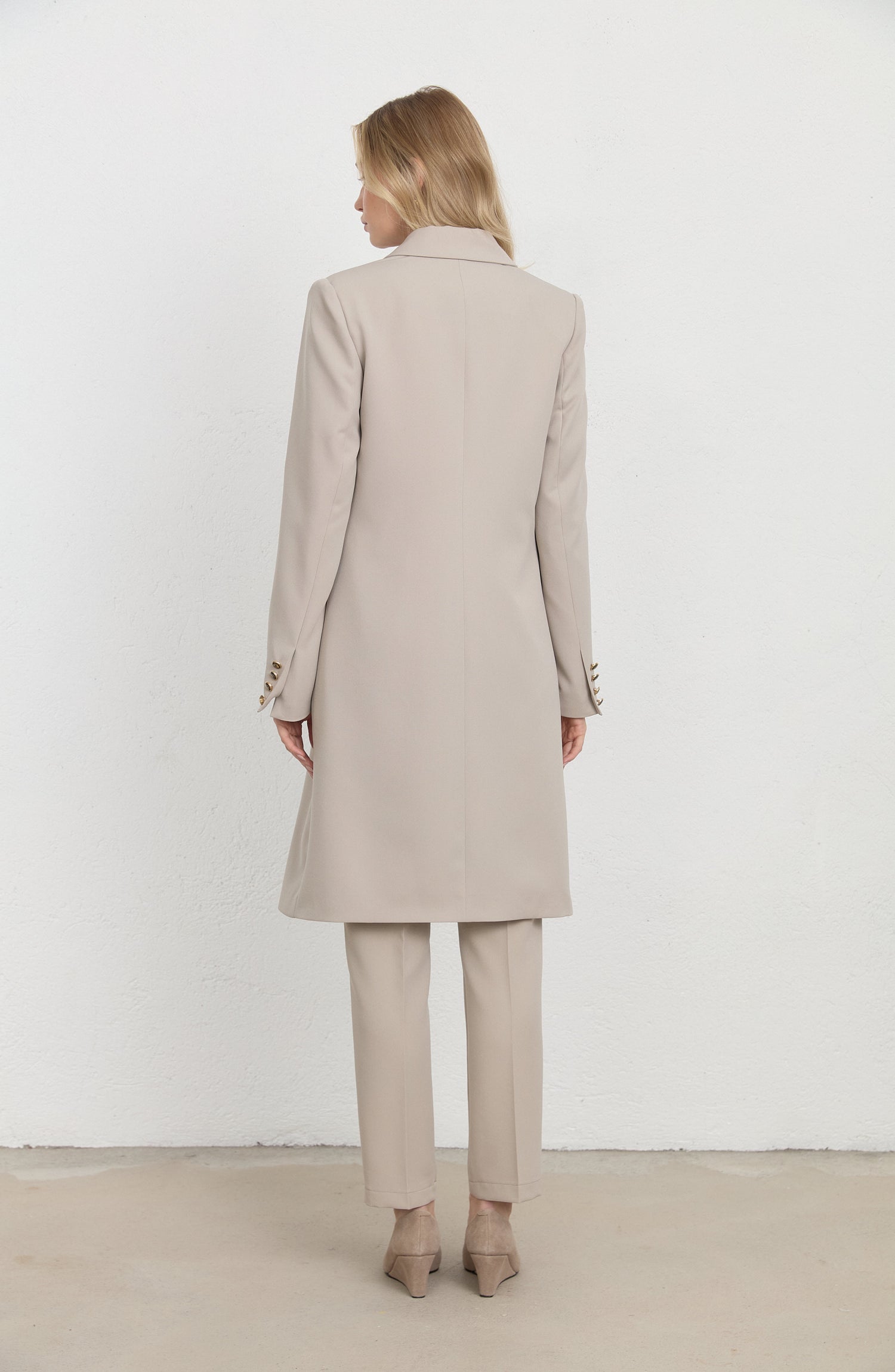 Blazer Bej Tek Ceket