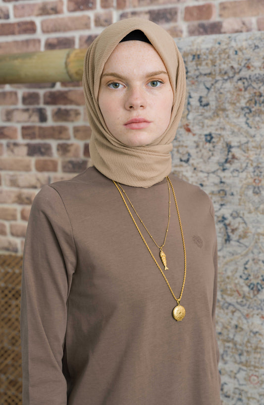 Mio Caz Cappuccino Eşarp