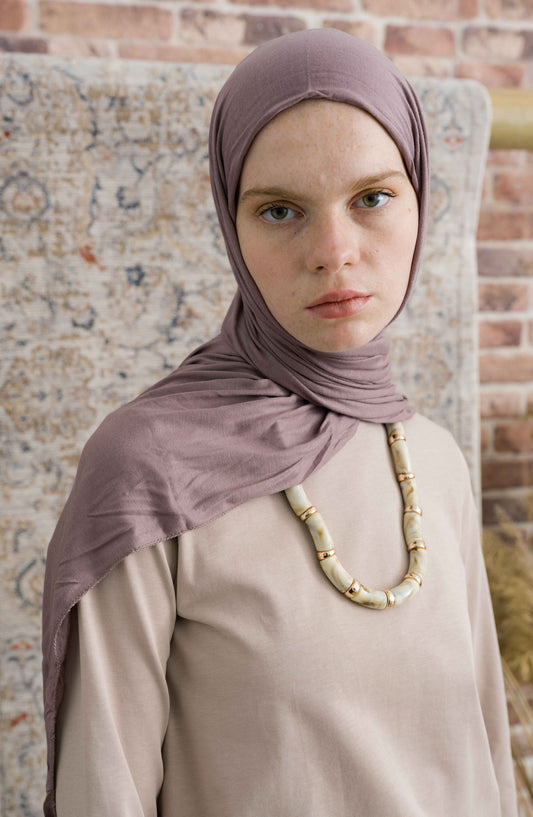 Bambu Penye Lavanta Şal