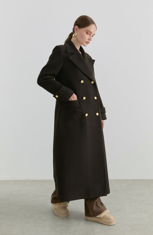 Blazer Maksi Acı Kahve Kaşmir Kaban