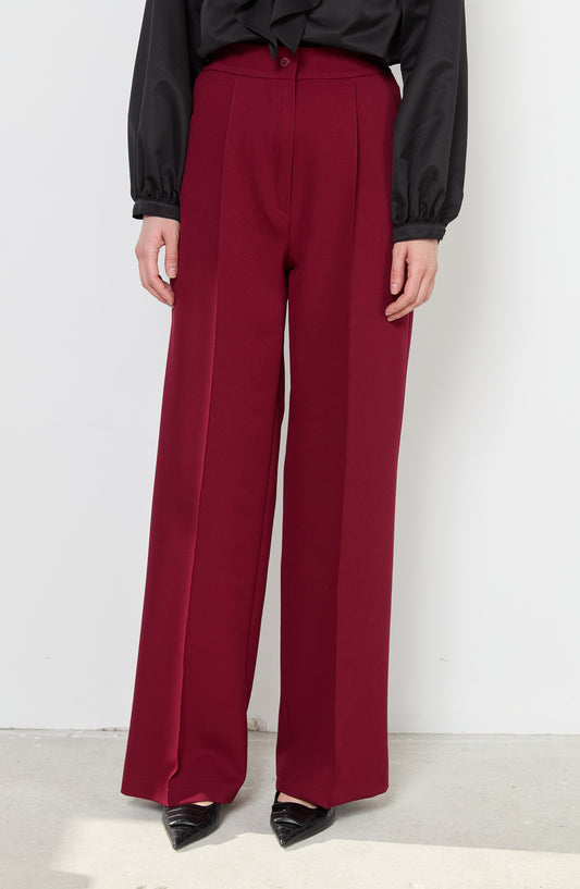 Double Bordo Palazzo Pantolon