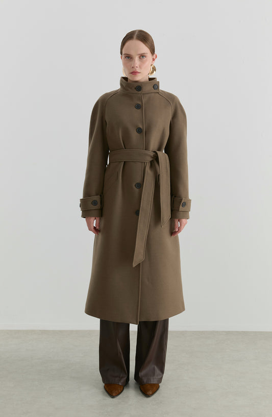 Dik Yaka Vizon Kaşmir Kaban