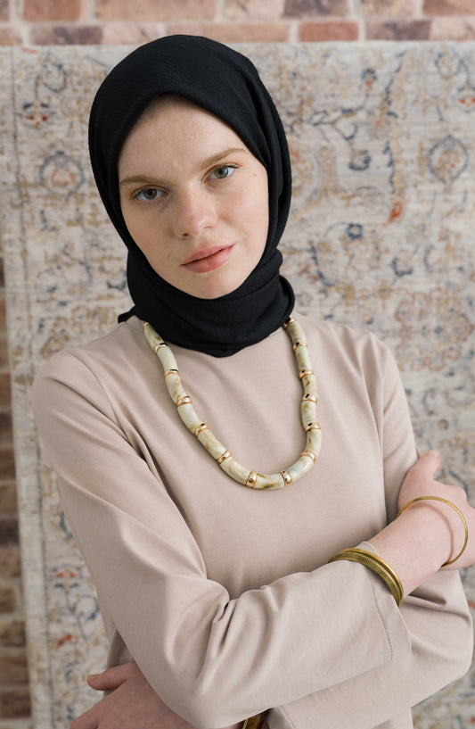 Mio Caz Siyah Eşarp