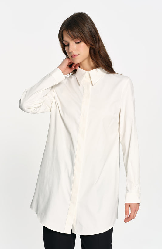 Premium Midi Basic Beyaz Gömlek