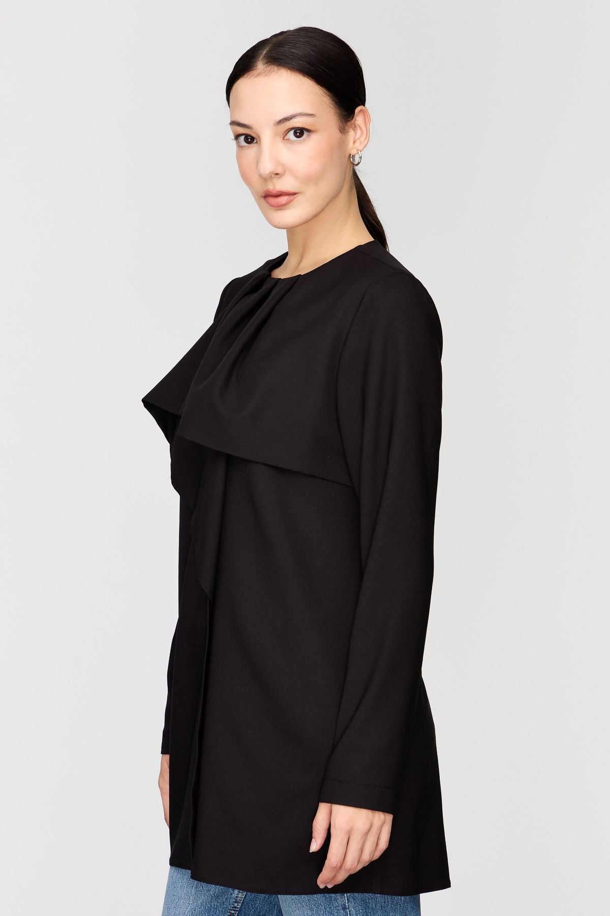Anveloplu Tunik Siyah - Fatma Atasoy