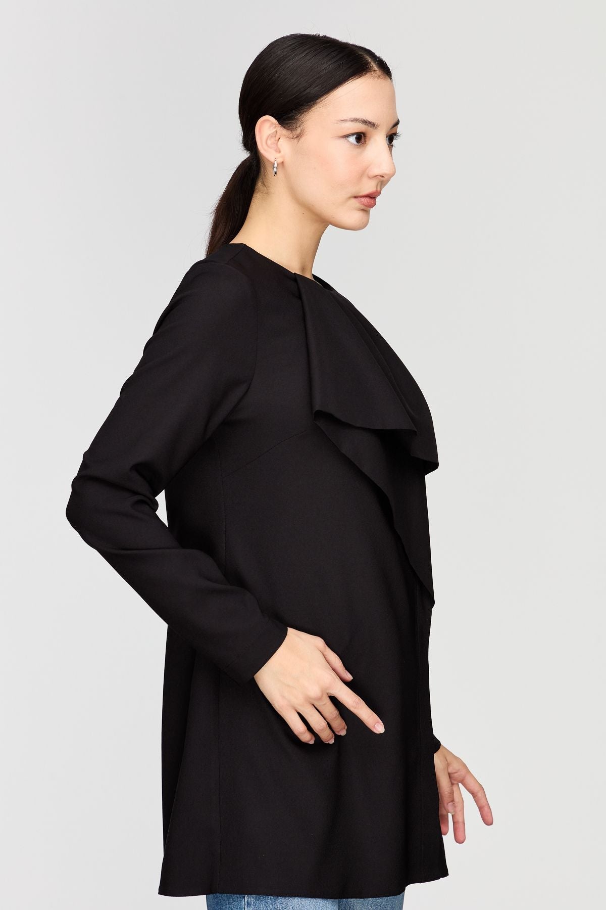 Anveloplu Tunik Siyah - Fatma Atasoy
