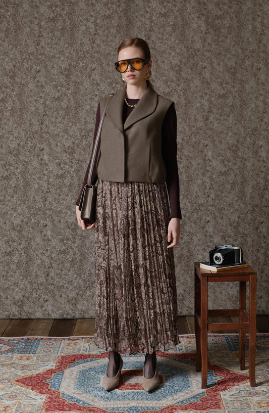 Balon Vizon Kaşe Yelek - Fatma Atasoy