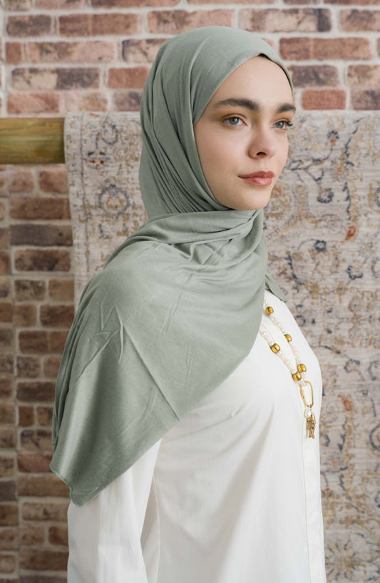 Bambu Penye Mint Şal - Fatma Atasoy