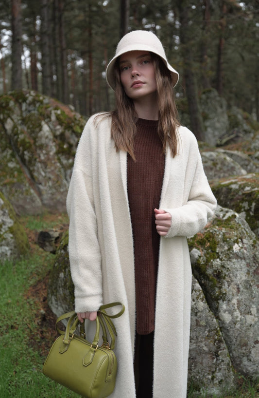 Basic Fitilli Kahverengi Triko İkili Takım - Fatma Atasoy