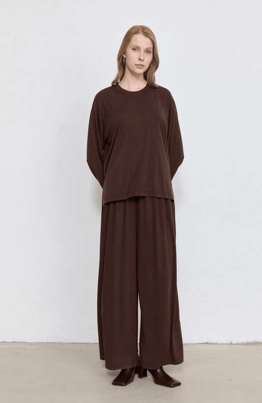 Basic Soft Touch Modal Kahverengi İkili Takım - Fatma Atasoy