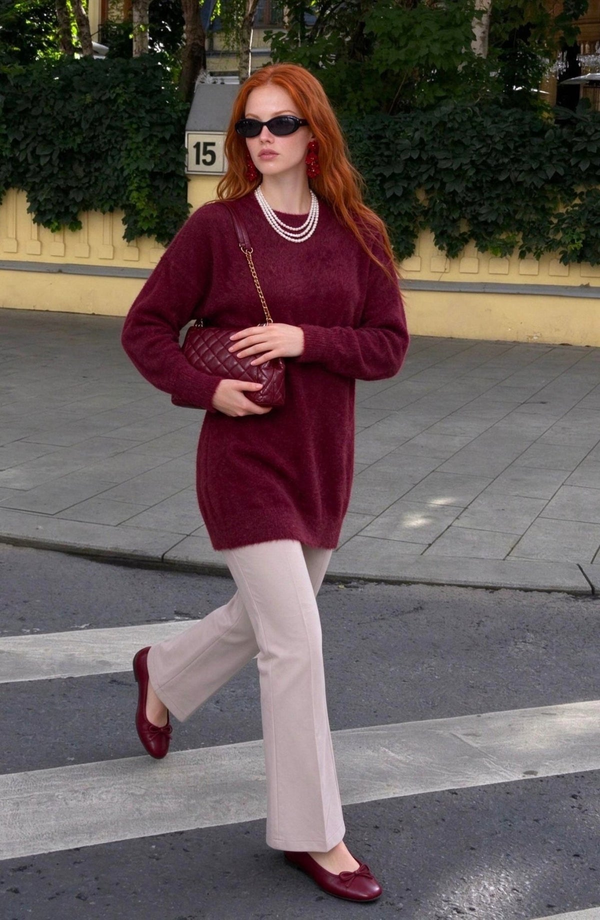 Basic Yumoş Bordo Triko Kazak - Fatma Atasoy