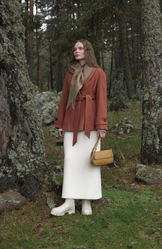 Basic Yumoş Ekru Triko Etekli İkili Takım - Fatma Atasoy