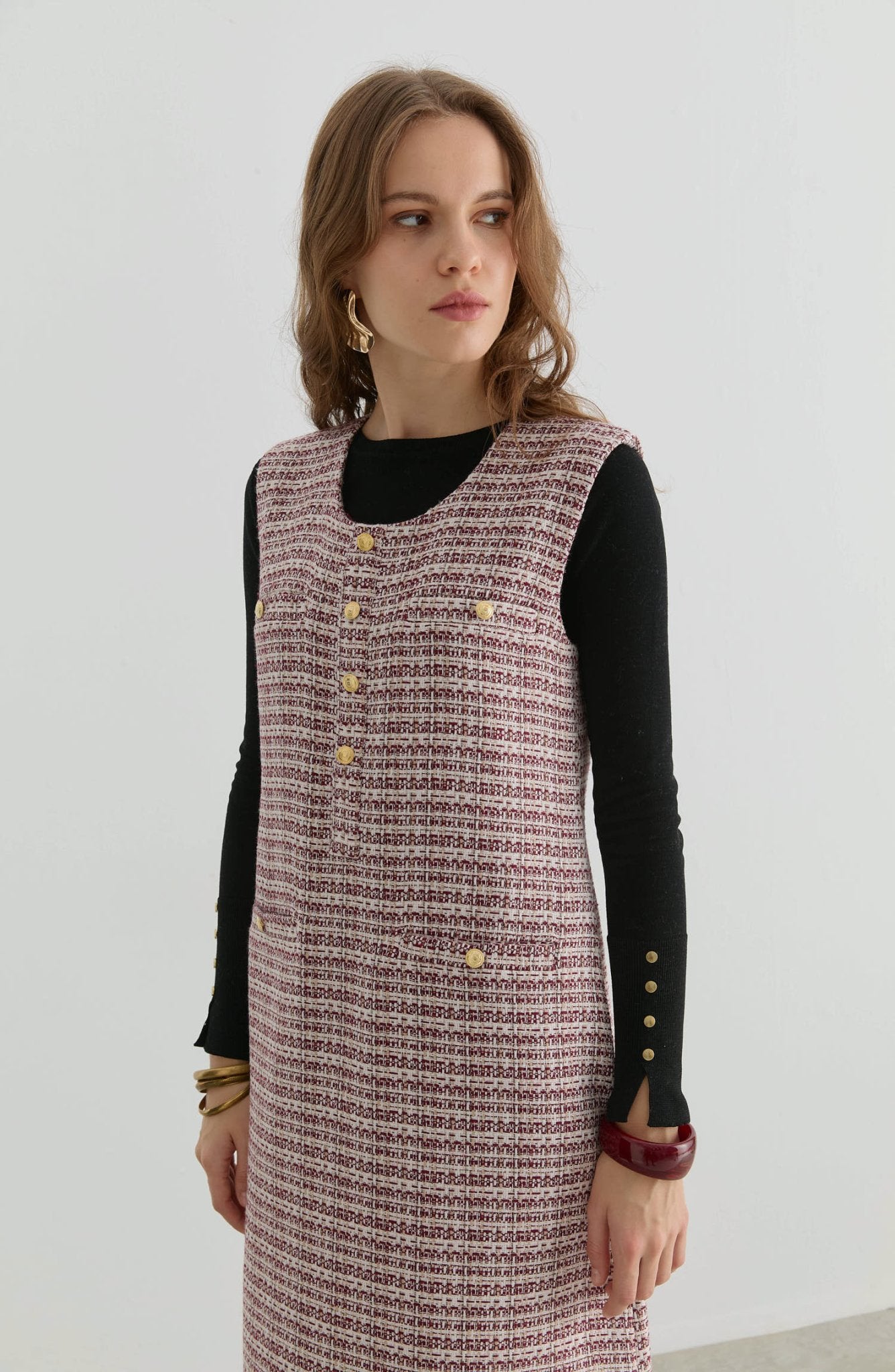Blazer Bordo Tüvit Jile - Fatma Atasoy
