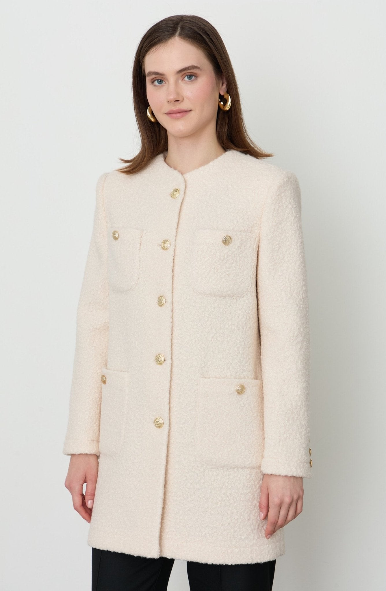 Blazer Ekru Teddy Kaban - Fatma Atasoy