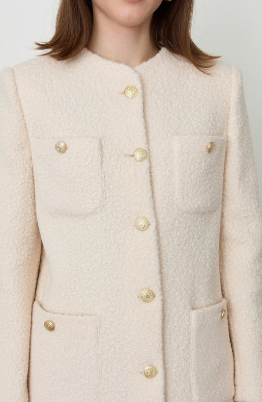 Blazer Ekru Teddy Kaban - Fatma Atasoy