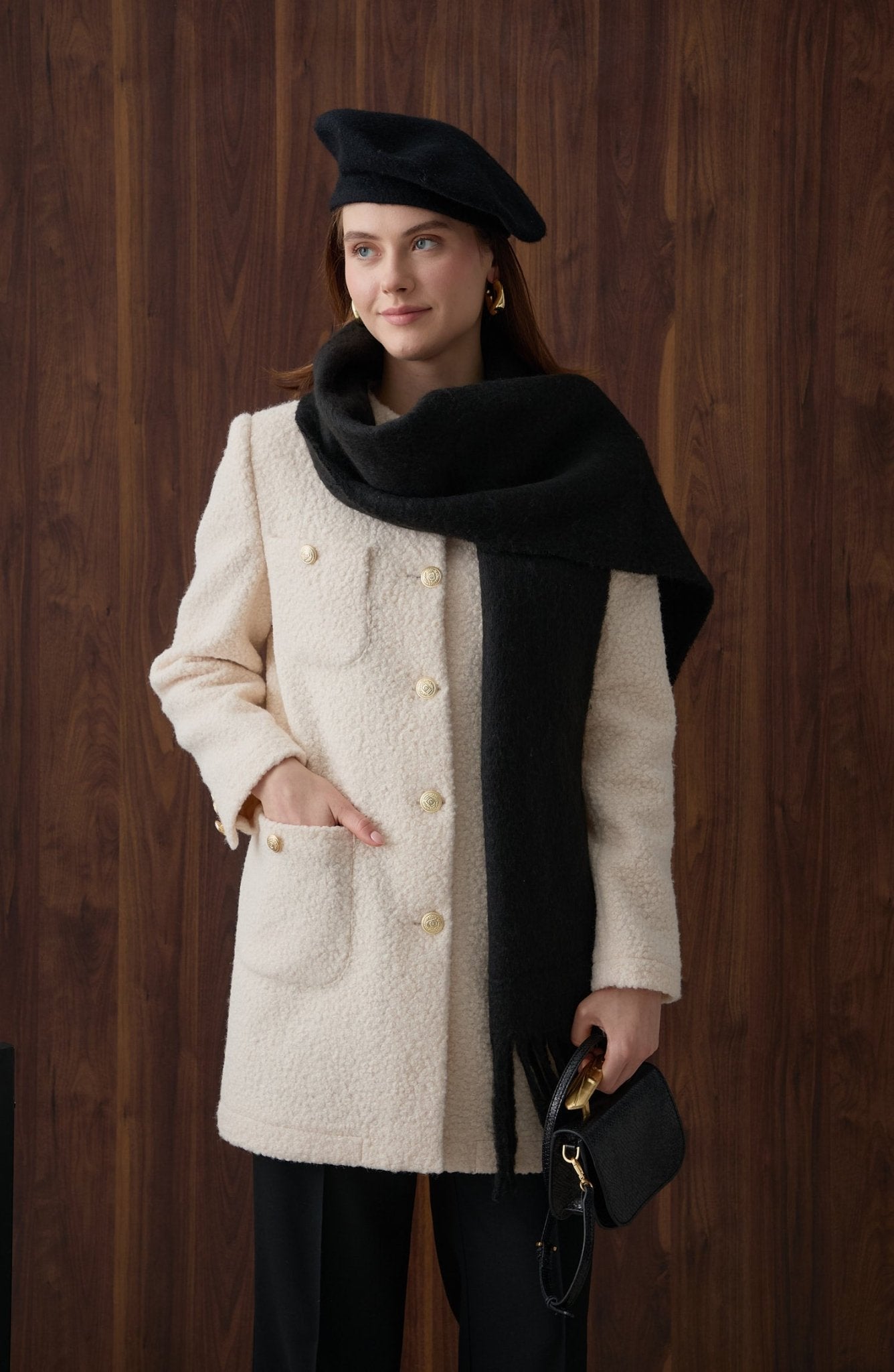 Blazer Ekru Teddy Kaban - Fatma Atasoy