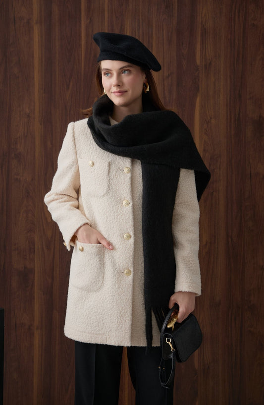 Blazer Ekru Teddy Kaban - Fatma Atasoy