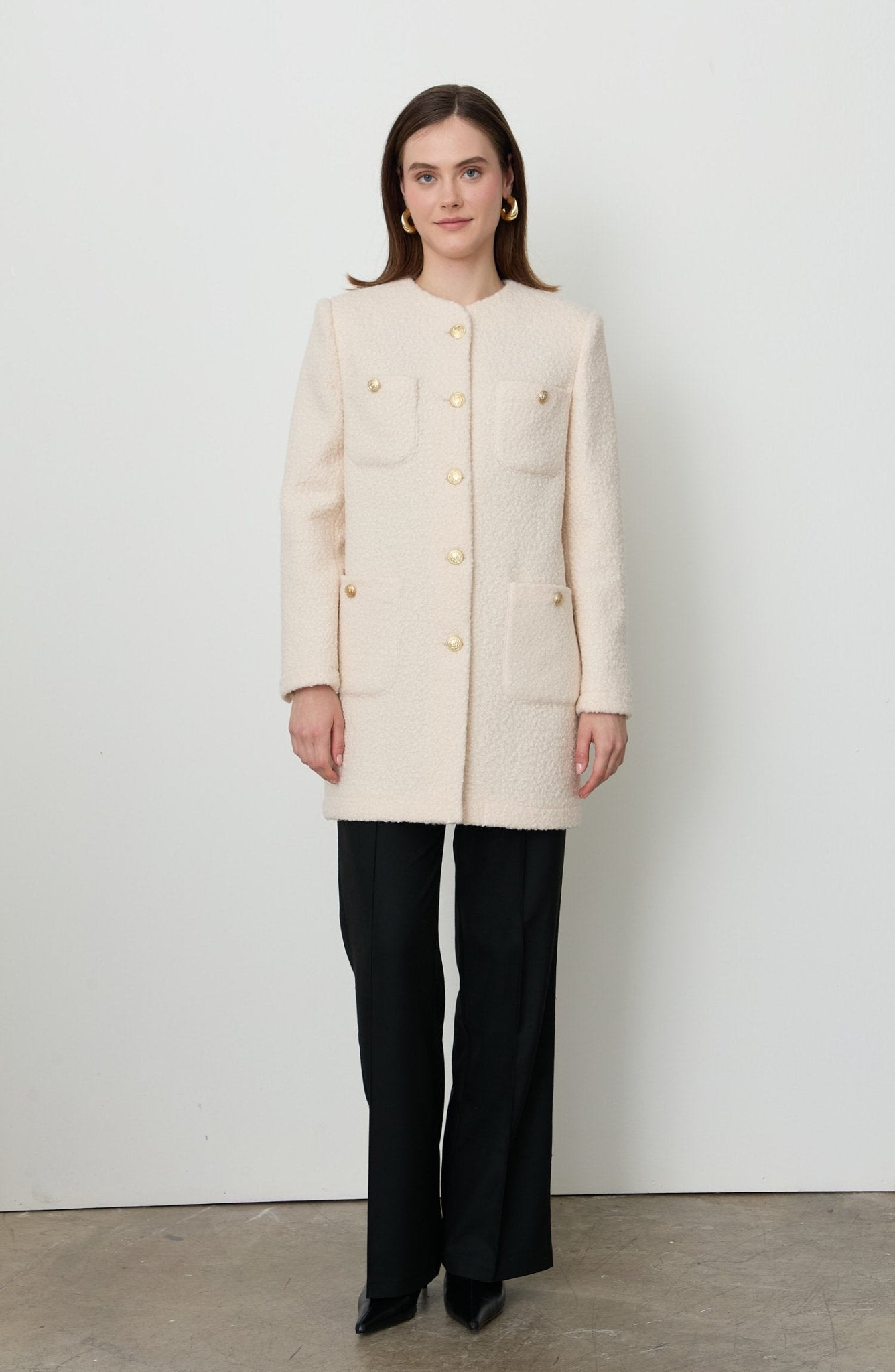 Blazer Ekru Teddy Kaban - Fatma Atasoy