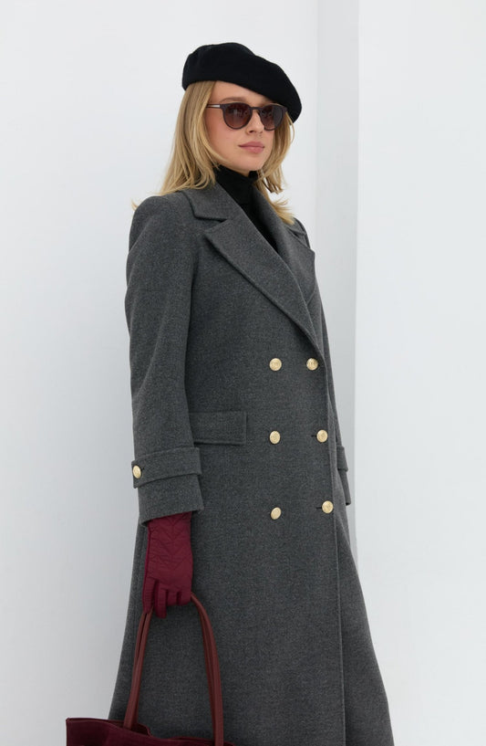 Blazer Maksi Kaban Gri - Fatma Atasoy