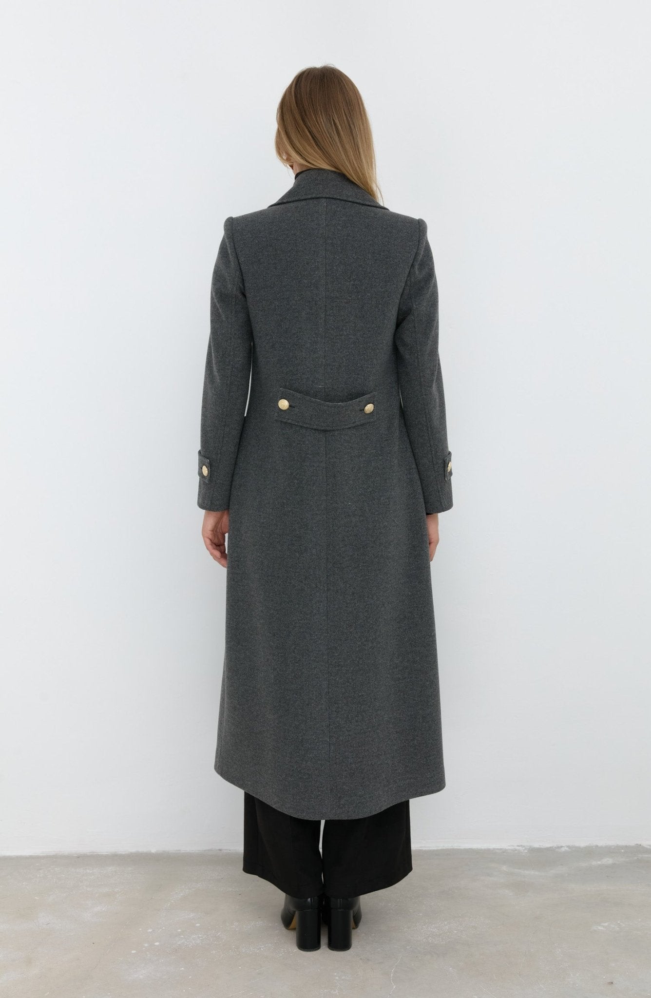 Blazer Maksi Kaban Gri - Fatma Atasoy
