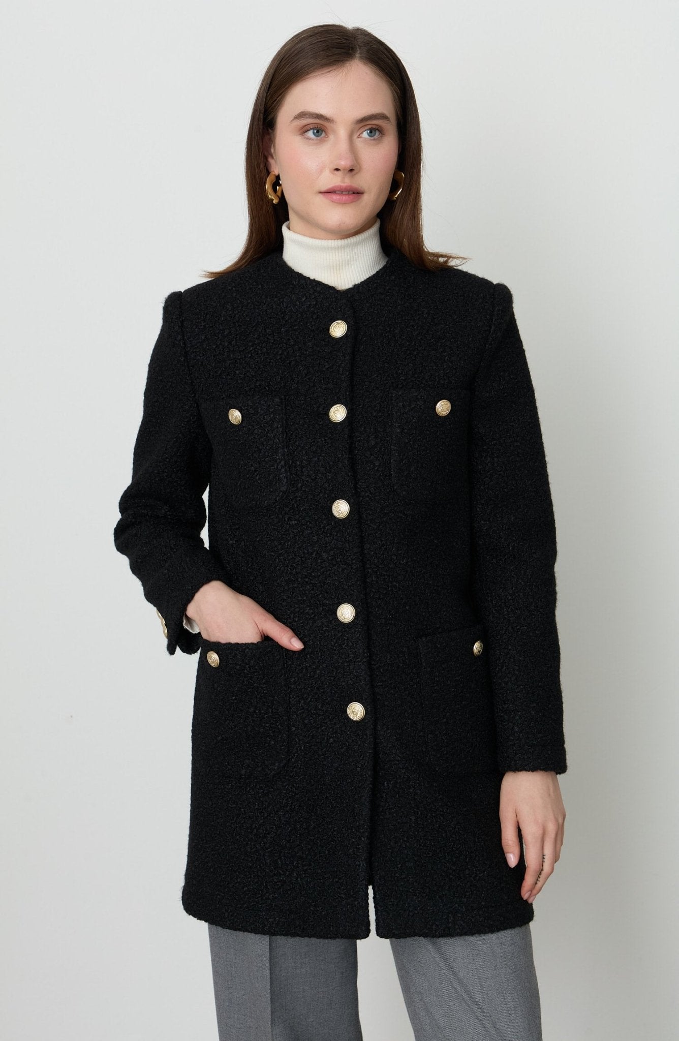 Blazer Siyah Teddy Kaban - Fatma Atasoy