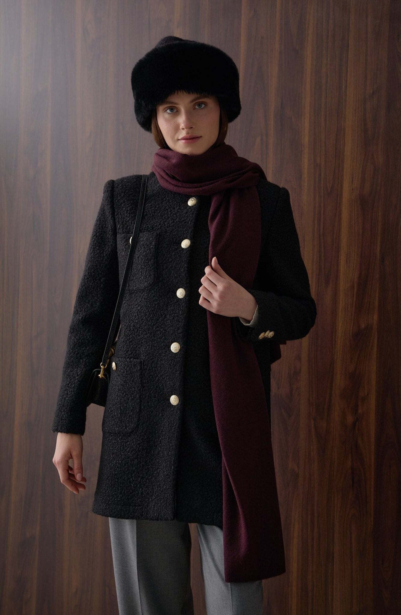 Blazer Siyah Teddy Kaban - Fatma Atasoy