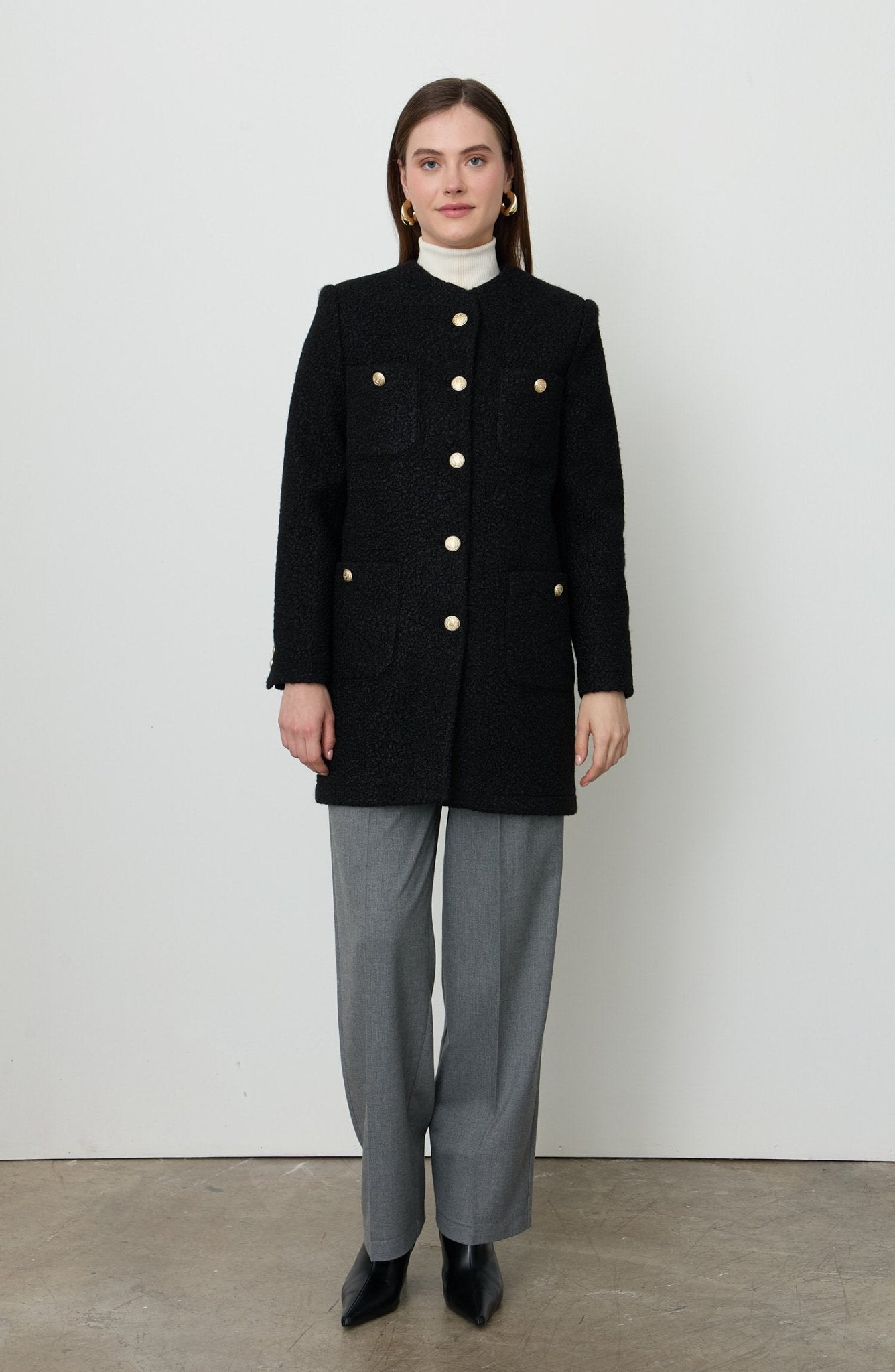 Blazer Siyah Teddy Kaban - Fatma Atasoy