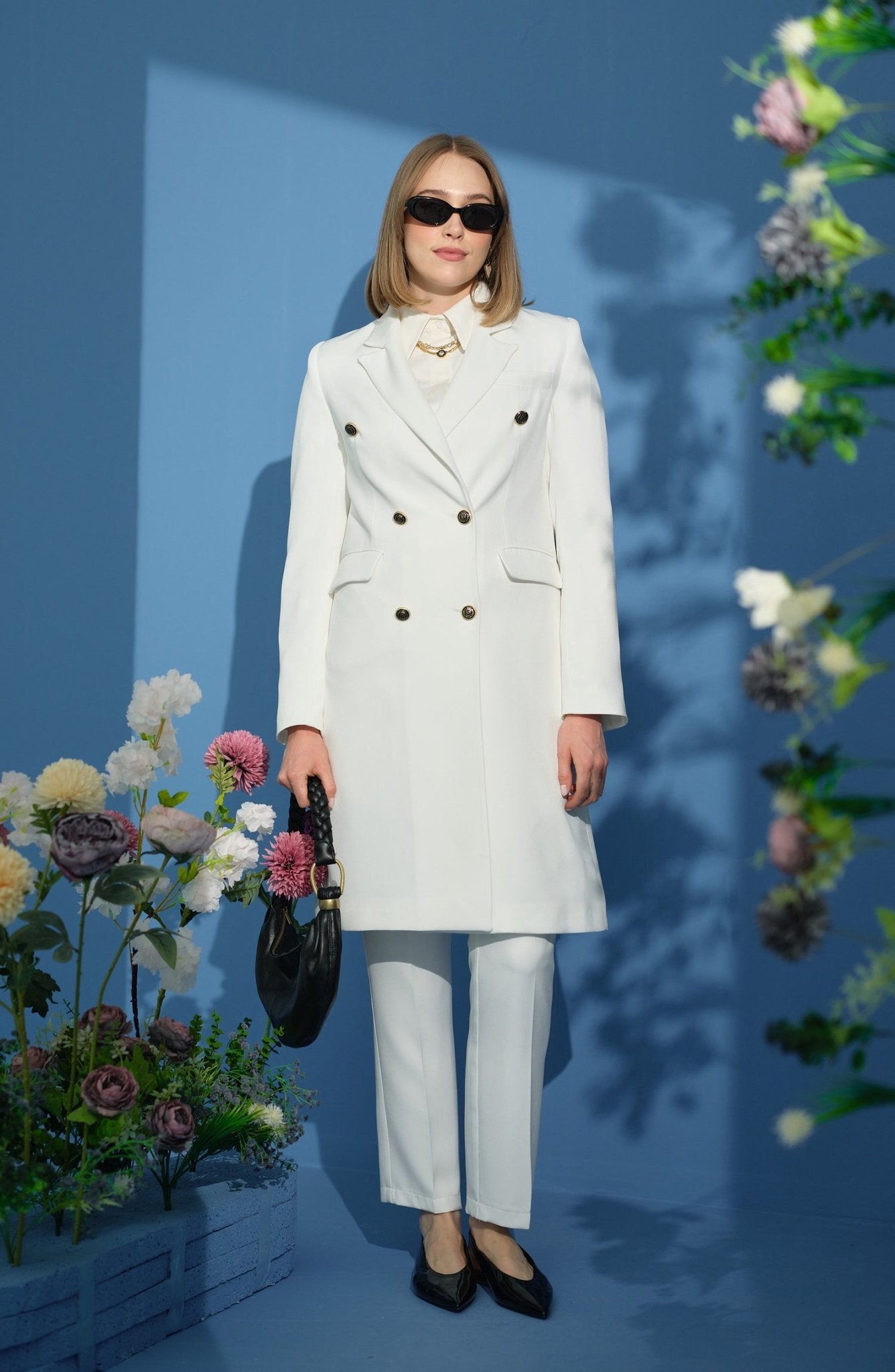 Blazer Tek Ceket Ekru - Fatma Atasoy