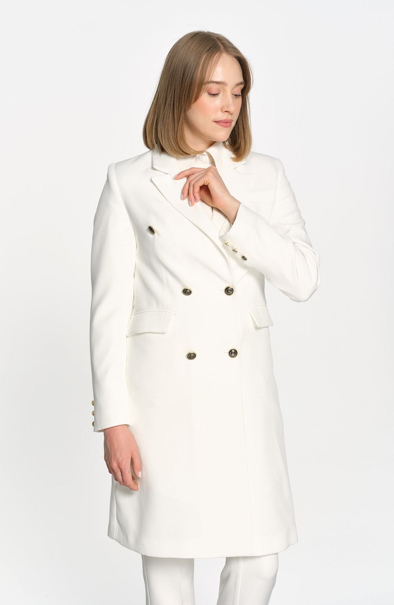 Blazer Tek Ceket Ekru - Fatma Atasoy