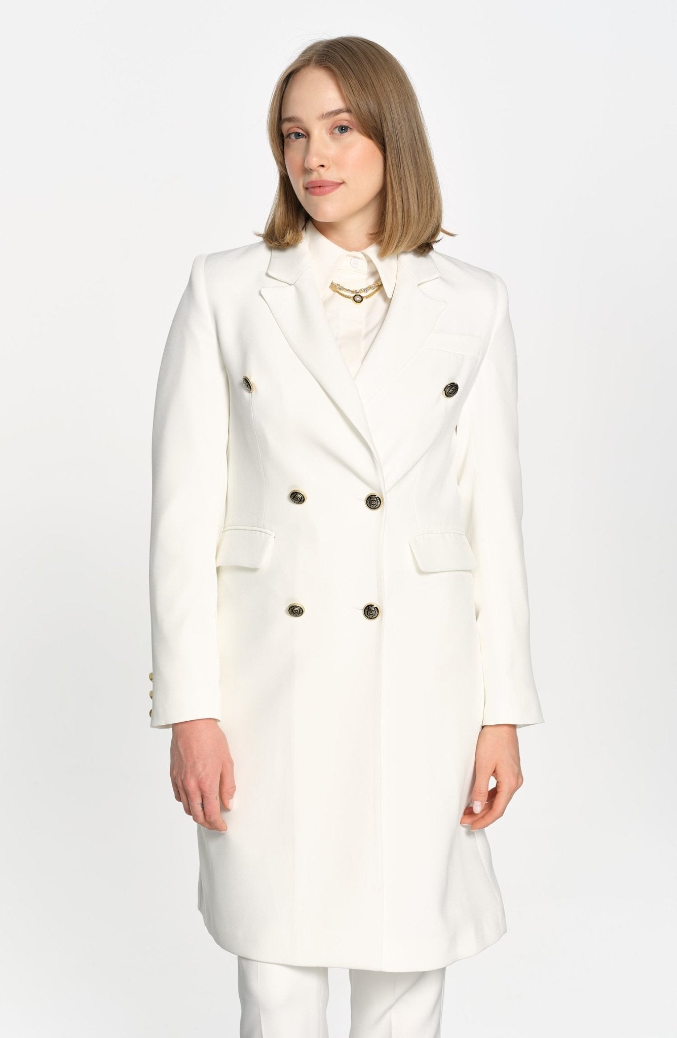 Blazer Tek Ceket Ekru - Fatma Atasoy