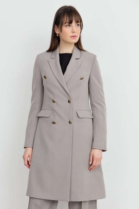 Blazer Tek Ceket Gri - Fatma Atasoy