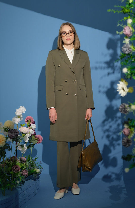 Blazer Tek Ceket Haki - Fatma Atasoy