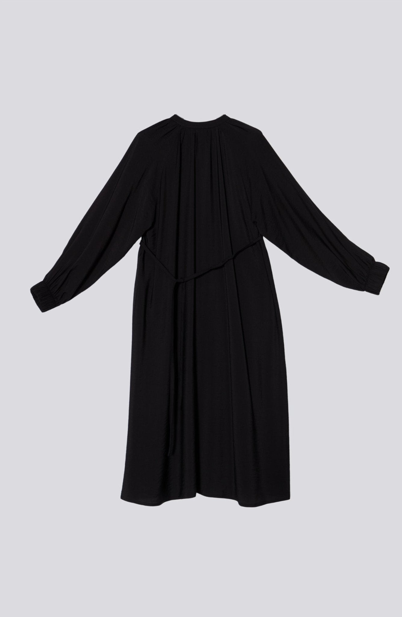 Büzgülü Bağlamalı Maksi Siyah Tunik - Fatma Atasoy