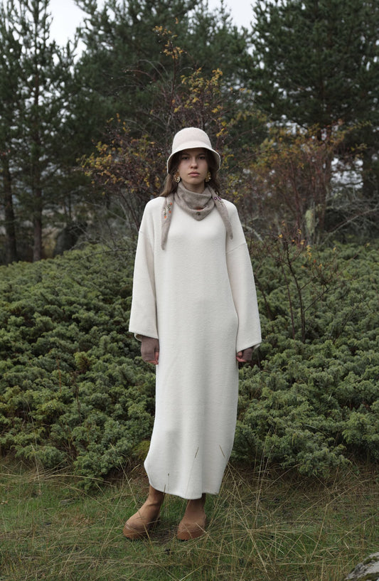 Çelik Örme Pufik Taş Triko Elbise - Fatma Atasoy