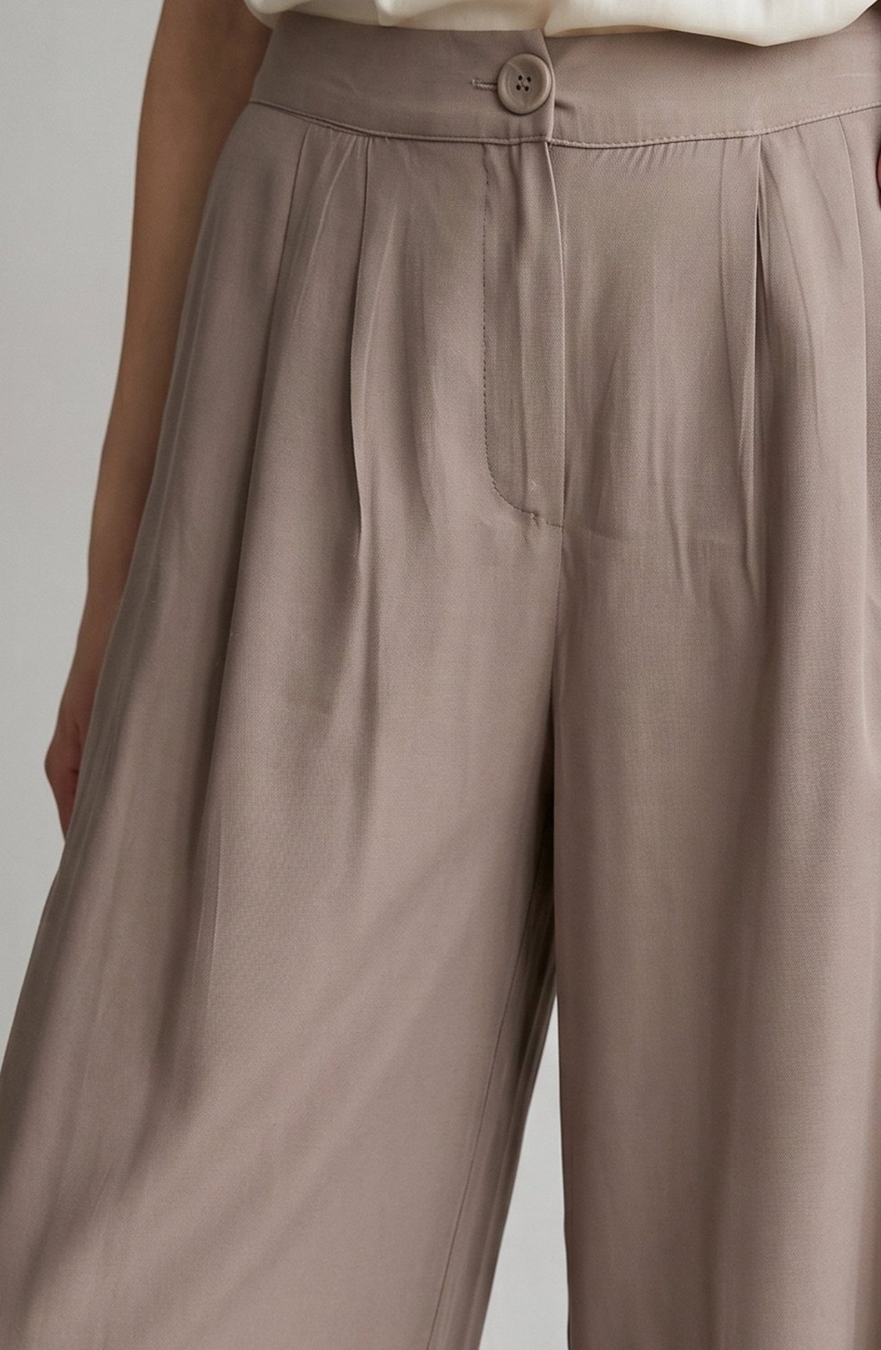 Çift Pile Vizon Rayon Palazzo Pantolon - Fatma Atasoy