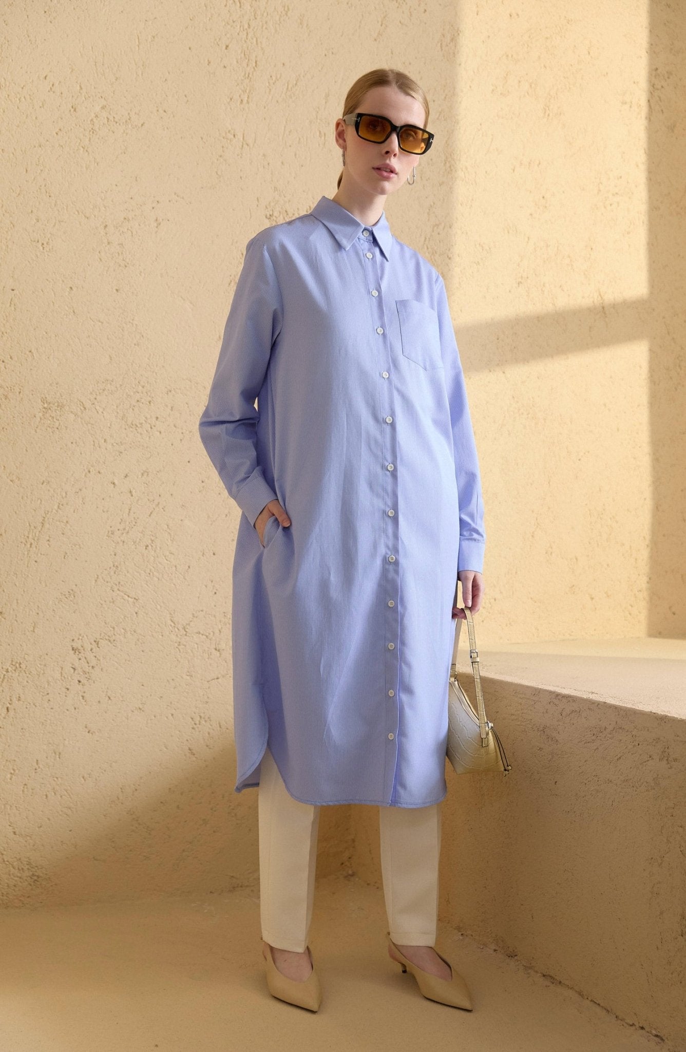 Çizgili Trend Maksi Tunik Pantolon Kombini ✨ - Fatma Atasoy