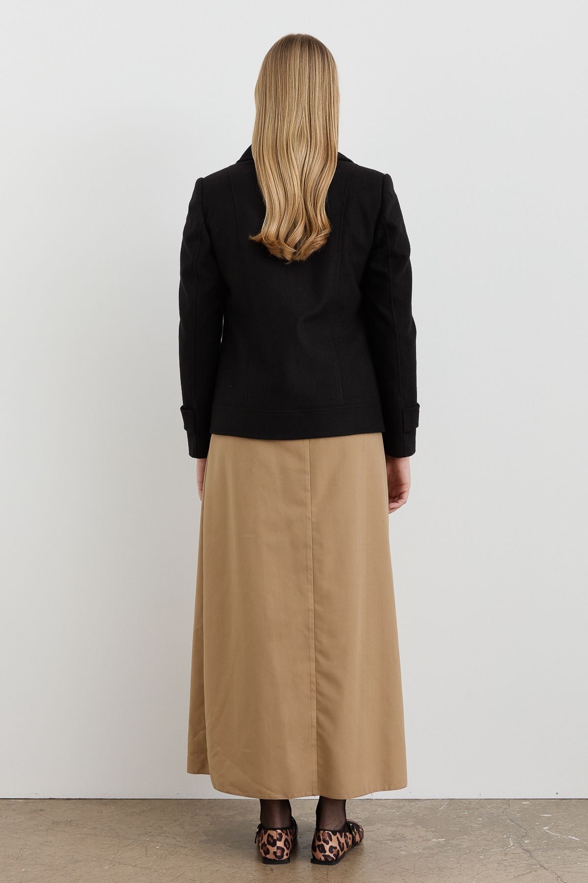 Çoban Düğmeli Ceket Kaban Siyah - Fatma Atasoy