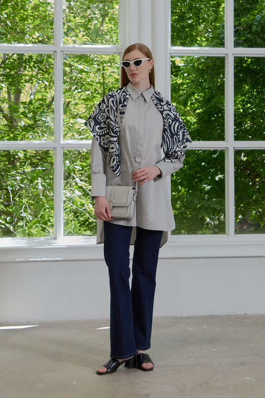 Dad Gömlek Gri - Fatma Atasoy