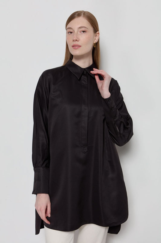 Dad Gömlek Siyah - Fatma Atasoy