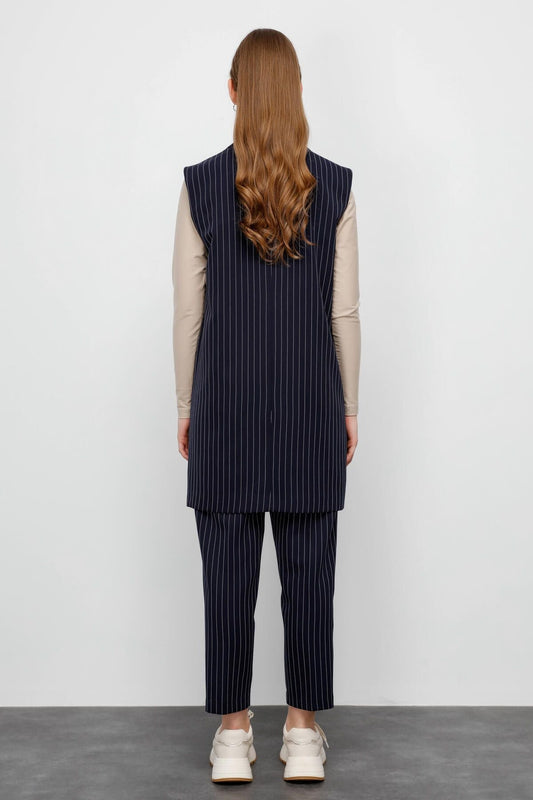 Dad Yelek Lacivert - Fatma Atasoy