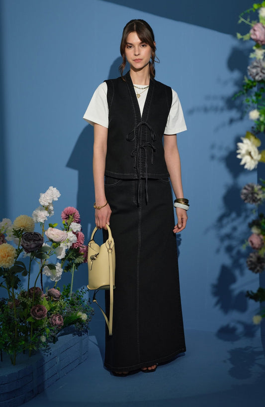 Denim Siyah Etek - Fatma Atasoy