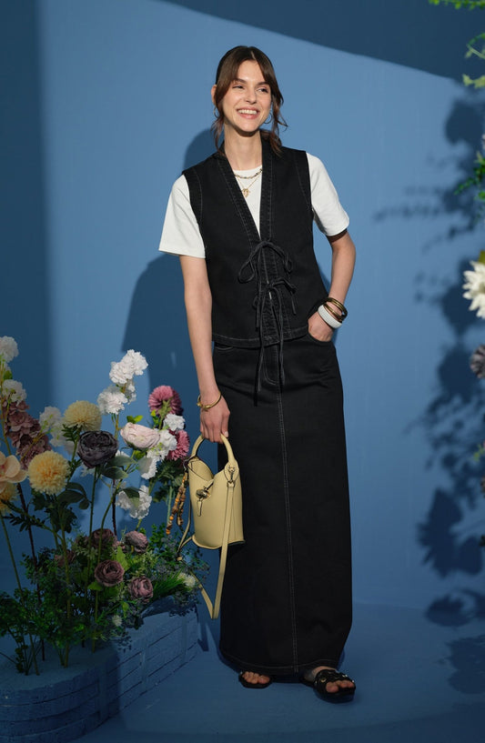 Denim Siyah Etek - Fatma Atasoy