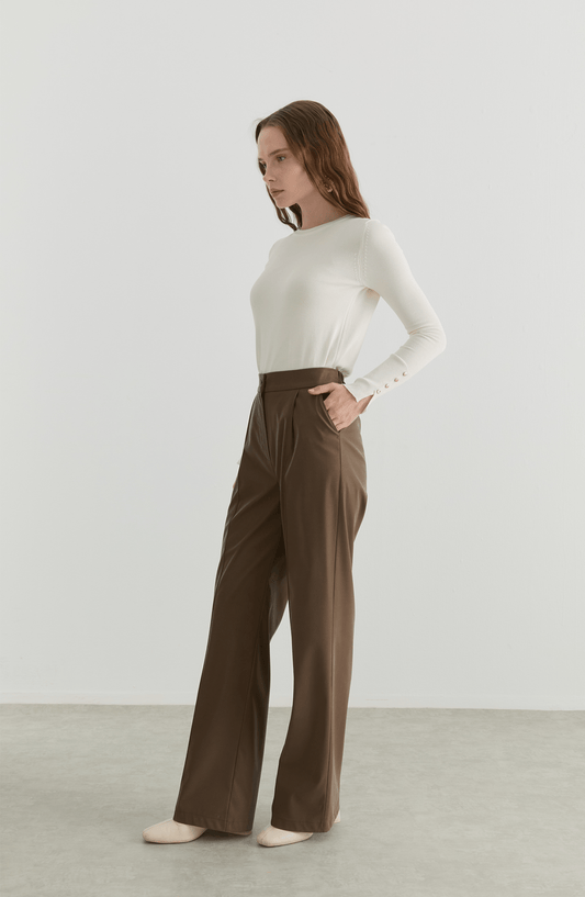 Deri Vizon Palazzo Pantolon - Fatma Atasoy