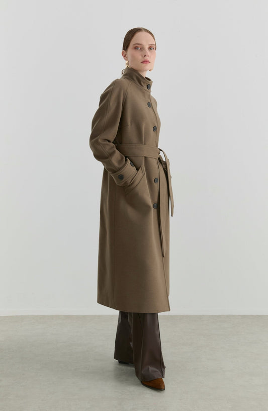 Dik Yaka Vizon Kaşmir Kaban - Fatma Atasoy